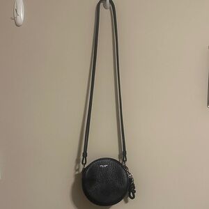 henri bendel Black Round Mini Crossbody Bag